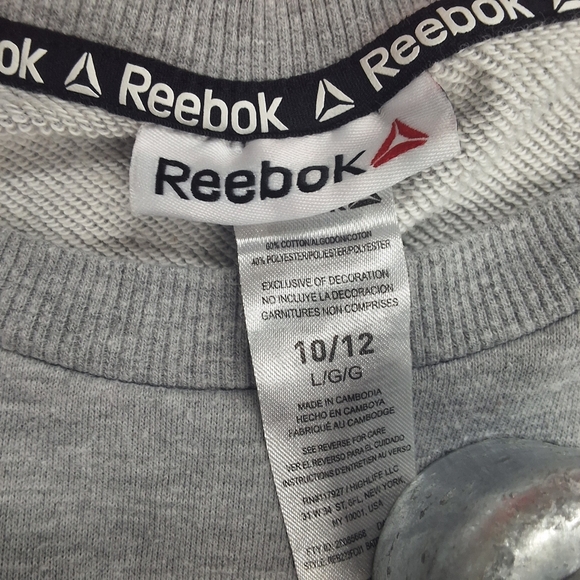 Reebok Gray and Black Color-Blocked Sweatshirt - Picture 3 of 9